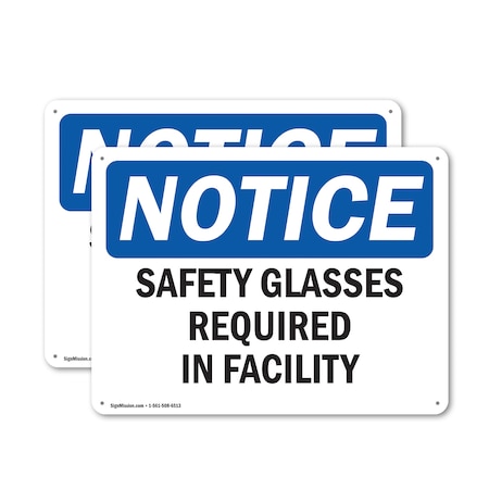 Signmission 12 in Height, 18 in Width, Aluminum, Rectangle OS-2PACK-NS-A-1218-L-18180